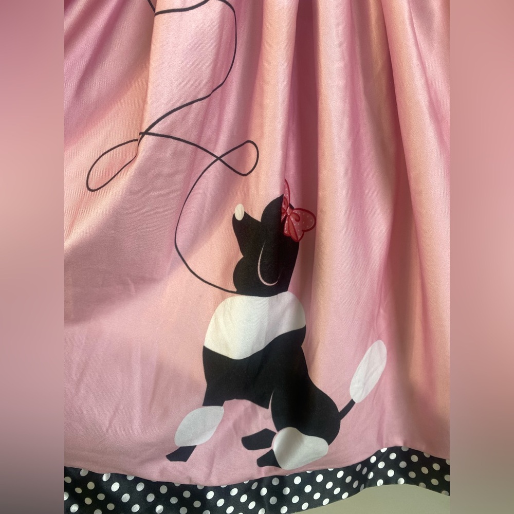 Girls Poodle Skirt Dress 1950s Polka Dot Costume Halloween Party Dress Up